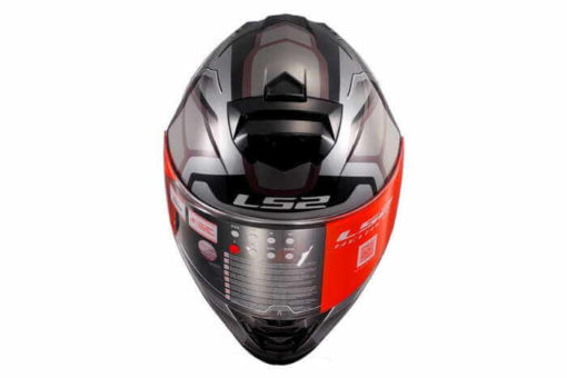 LS2 FF800 Storm Faster Gloss Titanium Full Face Helmet 2