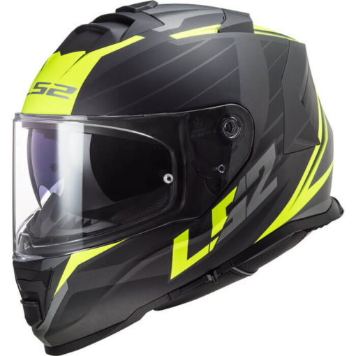 LS2 FF800 Storm Nerve Matt Black Fluorescent Yellow Full Face Helmet