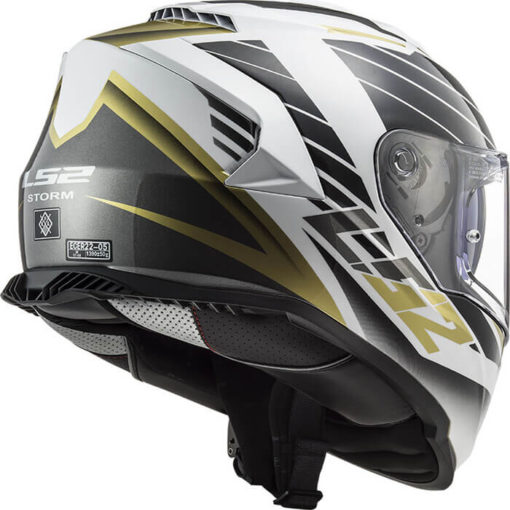 LS2 FF800 Storm Nerve White Antique Gold Full Face Helmet 1