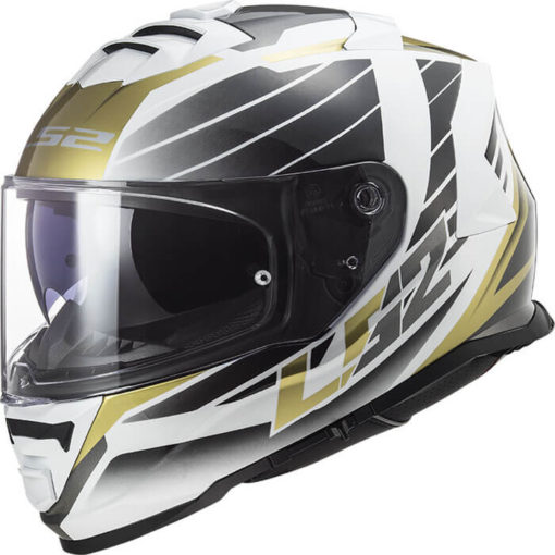 LS2 FF800 Storm Nerve White Antique Gold Full Face Helmet