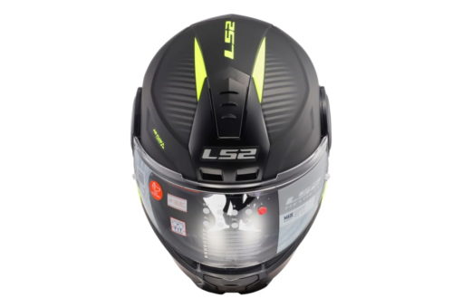 LS2 FF902 Scope Skid Matt Black Fluorescent Yellow Flip Up Helmet 2