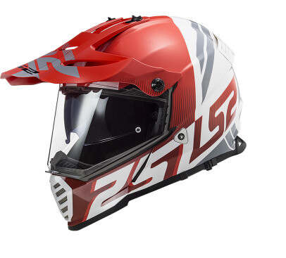 LS2 MX436 Pioneer Evo Evolve Matt Red White Dual Sport Helmet