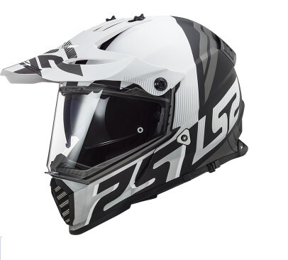 LS2 MX436 Pioneer Evo Evolve Matt White Black Dual Sport Helmet