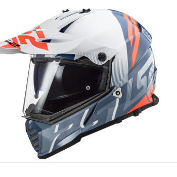 LS2 MX436 Pioneer Evo Evolve Matt White Cobalt Dual Sport Helmet