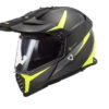 LS2 MX436 Pioneer Evo Router Matt Black Fluorescent Yellow Dual Sport Helmet