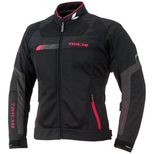 RS Taichi Cross Over Mesh Women Black Pink Riding Jacket