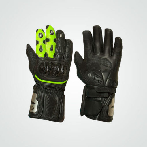 TBG Sport v1 Black Fluorescent Green Riding Gloves