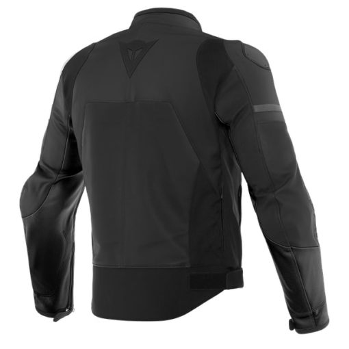 Daines Agile Perforated Leather Matte Black Riding Jacket 2