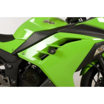 R G Black Aero Style Crash Protectors for Kawasaki Ninja 300 2012 2018