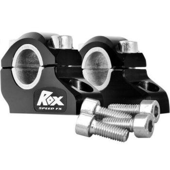 Rox Offset Risers – 25 28mm Rise 25mm Back 22 28mm Handlebar – Anodized Black