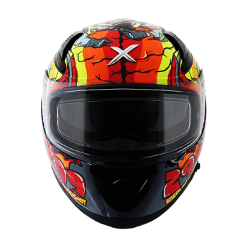 AXOR APEX XBHP Gloss 299 Fluor Yellow Blue Full Face Helmet