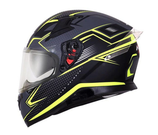AXOR Apex Grid Gloss Black Fluorescent Yellow Full Face Helmet