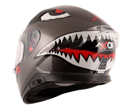 AXOR Apex Sharkco Gloss Metal Grey Full Face Helmet 1
