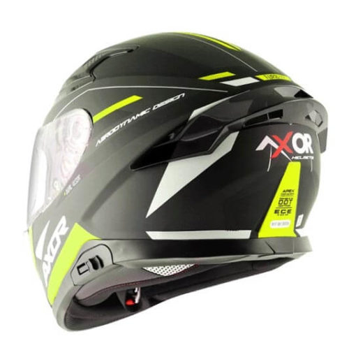 AXOR Apex Turbine Gloss Black Fluorescent Grey Full Face Helmet 1