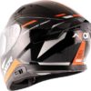 AXOR Apex Turbine Gloss Black Grey Orange Full Face Helmet 1
