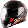 AXOR Apex Turbine Gloss Black Grey Orange Full Face Helmet