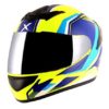 AXOR RAGE RASH Matt Fluroscent Yellow Blue Full Face Helmet