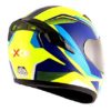 AXOR RAGE RASH Matt Fluroscent Yellow Blue Full Face Helmet 2