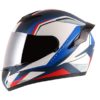 AXOR RAGE RASH Matt White Lagoon Blue Full Face Helmet 2