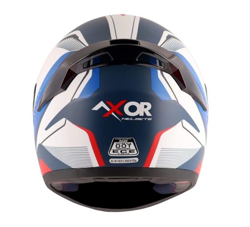 AXOR RAGE RASH Matt White Lagoon Blue Full Face Helmet 3