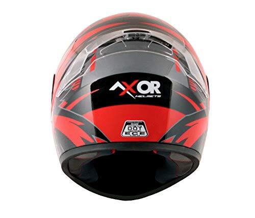AXOR RAGE RR3 Gloss Black Red Full Face Helmet 2