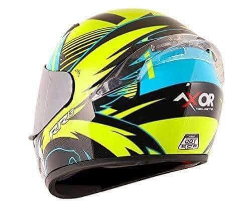 AXOR RAGE RR3 Matt Black Fluroscent Yellow Full Face Helmet 2
