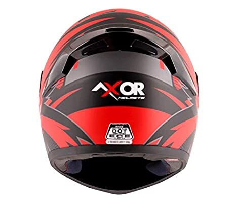 AXOR RAGE RR3 Matt Black Red Full Face Helmet 3