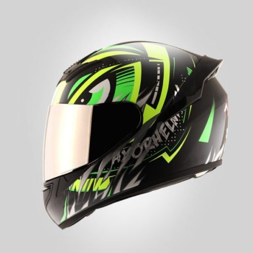 AXOR RAGE TROGON Matt Black Fluroscent Yellow Full Face Helmet 2