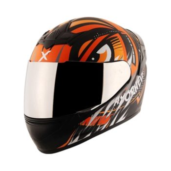 AXOR RAGE TROGON Matt Black Orange Full Face Helmet 2