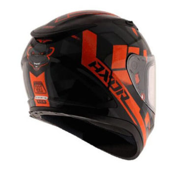 AXOR STREET CRAZY Gloss Black Orange Full Face Helmet 2