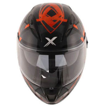 AXOR STREET CRAZY Gloss Black Orange Full Face Helmet