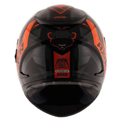 AXOR STREET CRAZY Gloss Black Orange Full Face Helmet 4