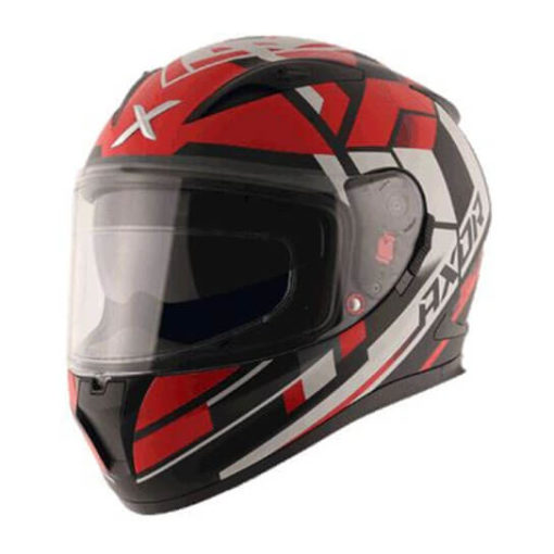 AXOR STREET CRAZY Gloss Black Red Full Face Helmet 3