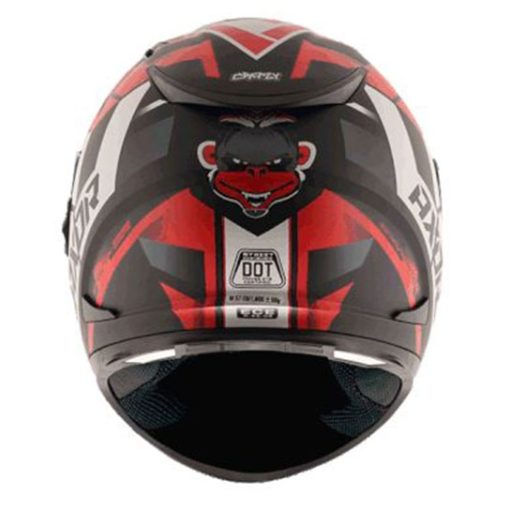 AXOR STREET CRAZY Gloss Black Red Full Face Helmet 4