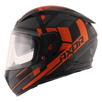 AXOR STREET CRAZY Matt Black Orange Full Face Helmet 2