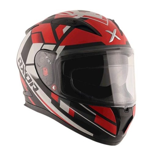 AXOR STREET CRAZY Matt Black Red Full Face Helmet 2