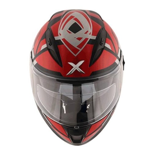 AXOR STREET CRAZY Matt Black Red Full Face Helmet