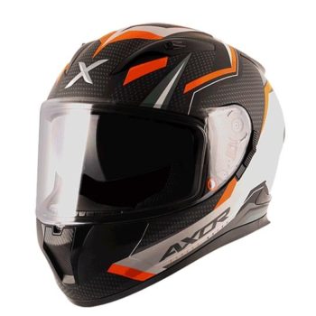 AXOR STREET WACKY Matt Black Orange Full Face Helmet 2
