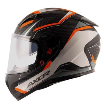 AXOR STREET WACKY Matt Black Orange Full Face Helmet 3