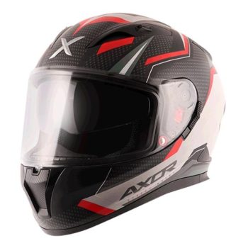 AXOR STREET WACKY Matt Black Red Full Face Helmet 1
