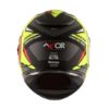 AXOR STREET WOLF Matt Black Fluorescent Yellow Full Face Helmet 4