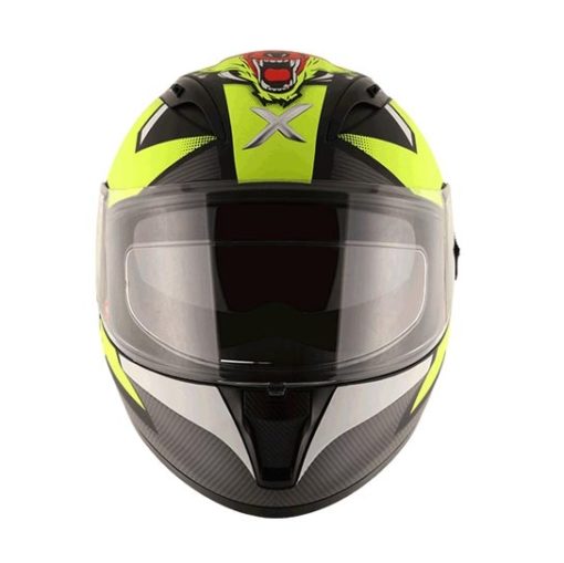 AXOR STREET WOLF Matt Black Fluorescent Yellow Full Face Helmet