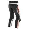 Dainese Alpha Perforated Leather White Black Fluorescent Red Riding Pants 2