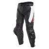Dainese Delta 3 Leather Black White Red Riding Pants