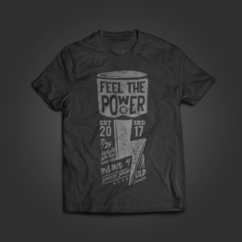 INLINE4 Feel The Power Cotton Motorcycle T shirt