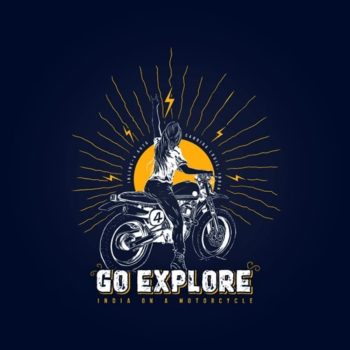 INLINE4 Go Explore Cotton Motorcycle T shirt 2
