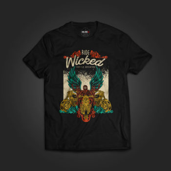 INLINE4 Wicked Ride 2.0 Cotton Motorcycle T shirt