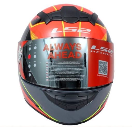 LS2 FF352 Kascal Black Orange Gloss Full Face Helmet 2