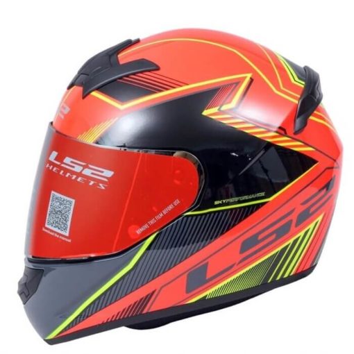 LS2 FF352 Kascal Black Orange1 Gloss Full Face Helmet