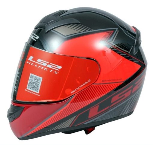 LS2 FF352 Kascal Gloss Black Red Full Face Helmet